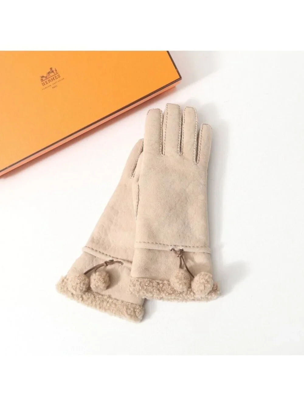 Hermes Gloves 6.5 Lambskin